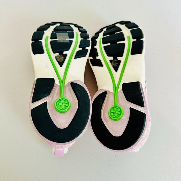 NEW TORY BURCH TWEED AND LEATHER PINK BARBIE BARBIECORE SNEAKERS - Picture 5 of 10